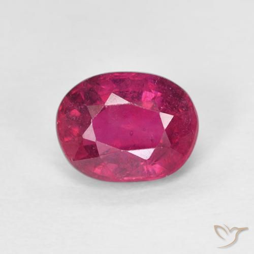 1.88ct 자연스러운 라이트 레드 루비, 타원형, VS