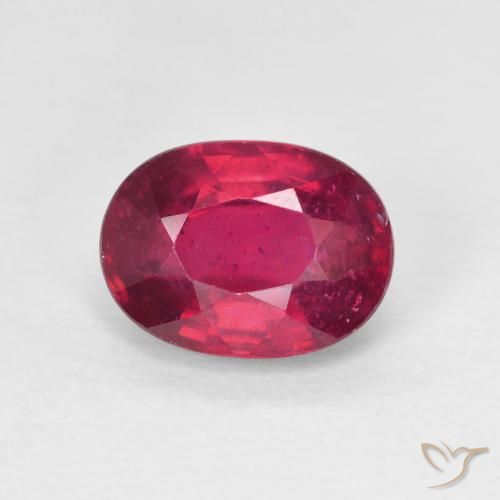 1.99ct 자연스러운 Medium Dark-Red 루비, 타원형, VS