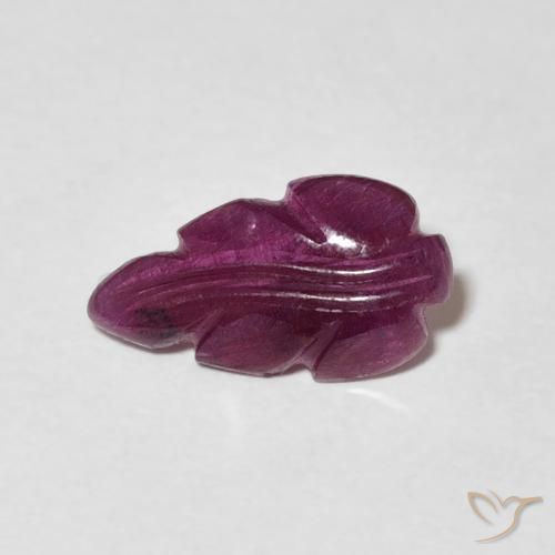 1.35ct 자연스러운 적자색 루비, 팬시한, 불투명체