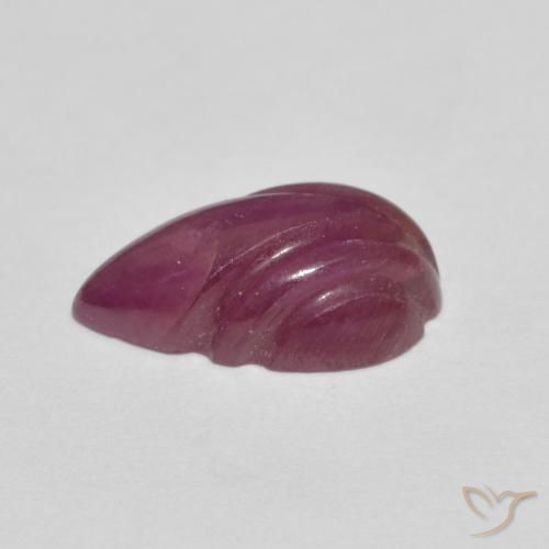 3.48캐럿 천연 Medium Dark-Purple 루비, 팬시한, 불투명체