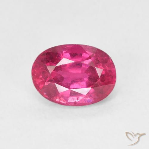 1.31ct 자연스러운 분홍빛이 도는 빨강 루비, 타원형, VS
