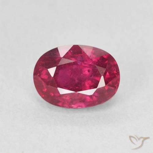 1.54ct 자연스러운 붉은빛이 도는 핑크 루비, 타원형, VS