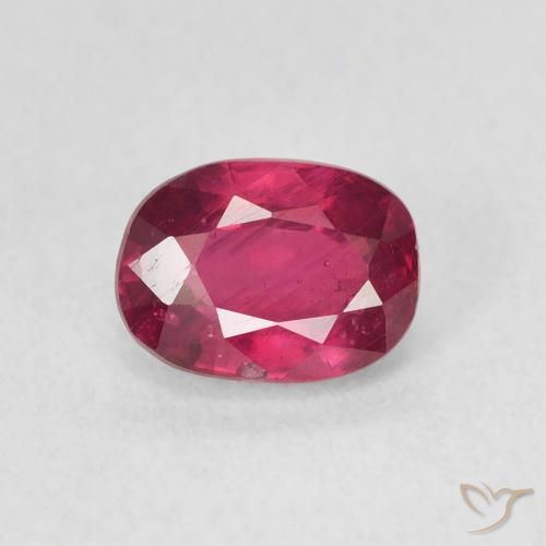 1.32ct 자연스러운 Medium Dark-Red 루비, 타원형, VS