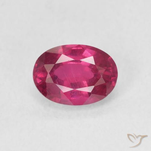 1.21ct 자연스러운 분홍빛이 도는 빨강 루비, 타원형, VS