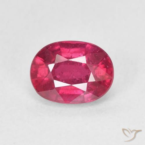 1.39ct 자연스러운 잼 레드 루비, 타원형, VS