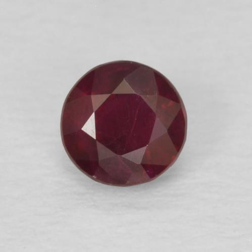 0.29ct 자연스러운 딥 레드 루비, 둥근, SI