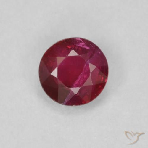 0.27ct 자연스러운 딥 레드 루비, 둥근, VS