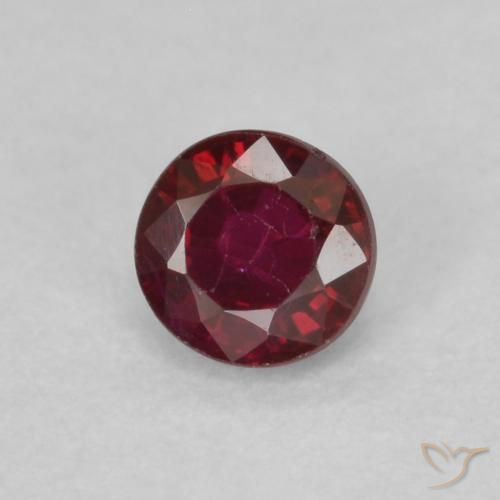 0.33ct 자연스러운 미디엄 레드 루비, 둥근, VS