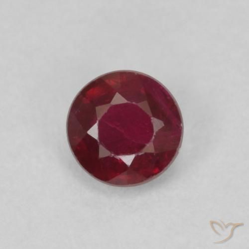 0.30ct 자연스러운 다크 레드 루비, 둥근, VS