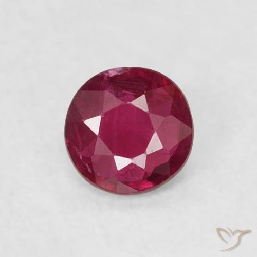 0.18ct 자연스러운 다크 레드 루비, 둥근, VS-SI
