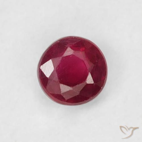 0.23ct 자연스러운 다크 레드 루비, 둥근, VS