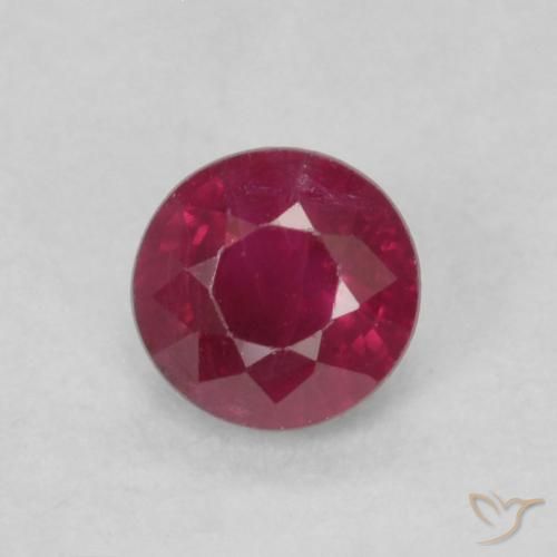 0.32ct 자연스러운 딥 레드 루비, 둥근, SI