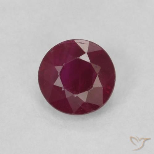 0.29ct 자연스러운 와인 레드 루비, 둥근, SI