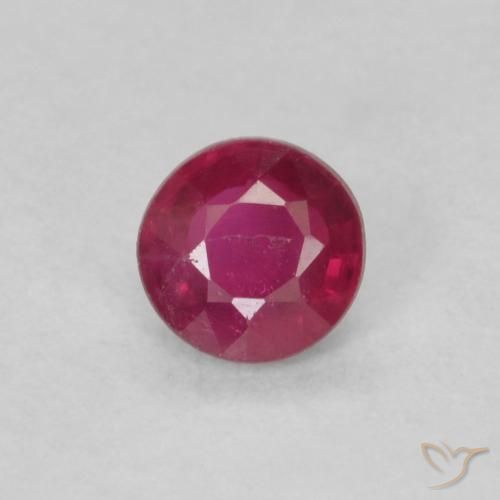 0.21ct 자연스러운 딥 레드 루비, 둥근, VS
