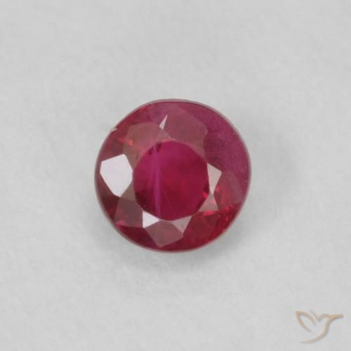 0.23ct 자연스러운 잼 레드 루비, 둥근, VS
