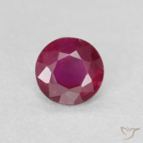 0.23ct 자연스러운 다크 레드 루비, 둥근, SI-I1
