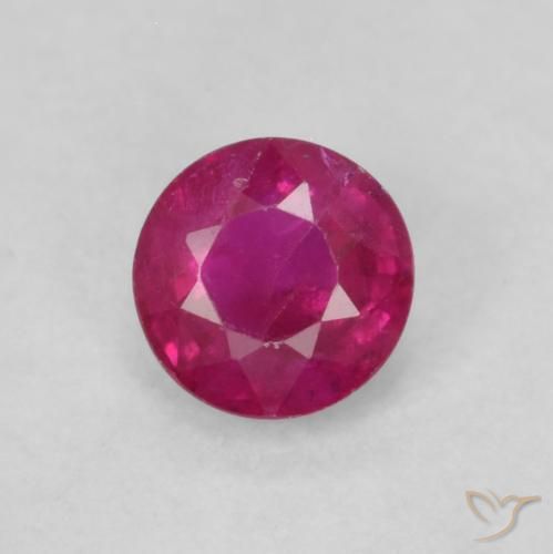 0.32ct 자연스러운 라이트 레드 루비, 둥근, SI-I1