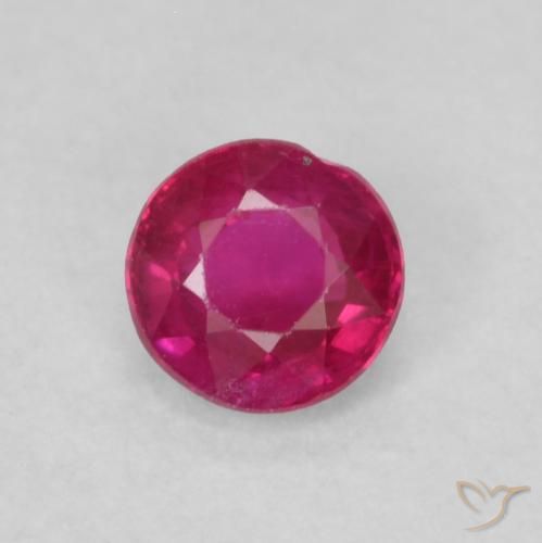 0.29ct 자연스러운 라이트 레드 루비, 둥근, SI-I1