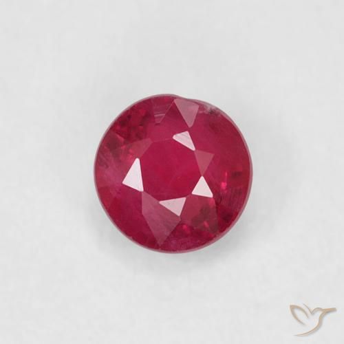 0.29ct 자연스러운 잼 레드 루비, 둥근, SI-I1
