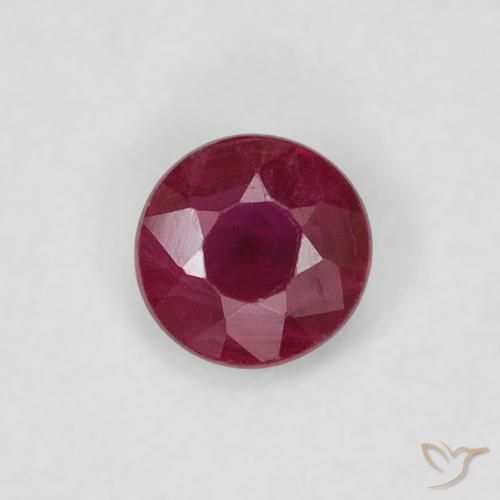 0.22ct 자연스러운 딥 레드 루비, 둥근, SI-I1