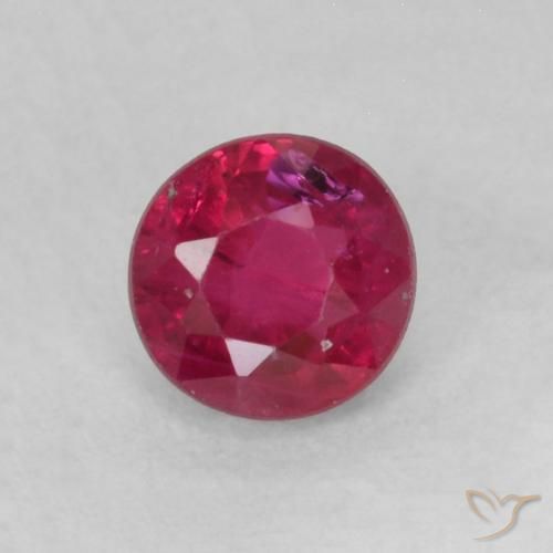 0.31ct 자연스러운 딥 레드 핑크 루비, 둥근, SI-I1