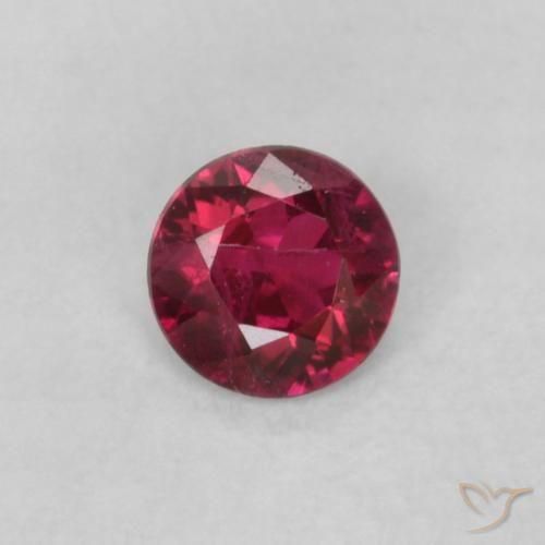0.17ct 자연스러운 미디엄 레드 루비, 둥근, VS-SI