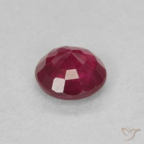0.21캐럿 천연 Medium Dark-Red 루비, 둥근, VS