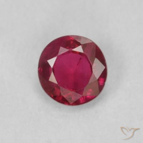 0.21ct 자연스러운 딥 레드 루비, 둥근, VS