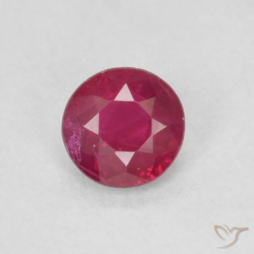 0.21ct 자연스러운 잼 레드 루비, 둥근, VS