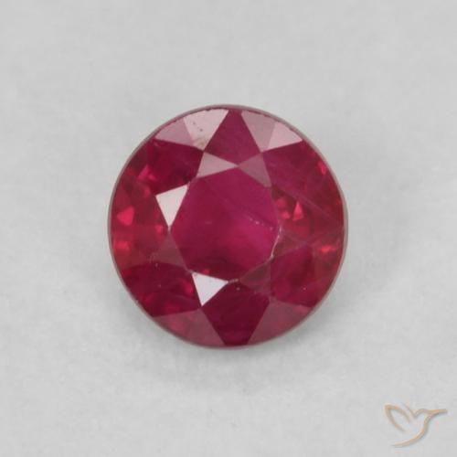 0.21ct 자연스러운 Medium Dark-Red 루비, 둥근, VS-SI