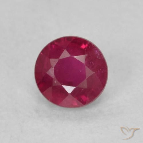 0.23ct 자연스러운 딥 레드 루비, 둥근, VS-SI