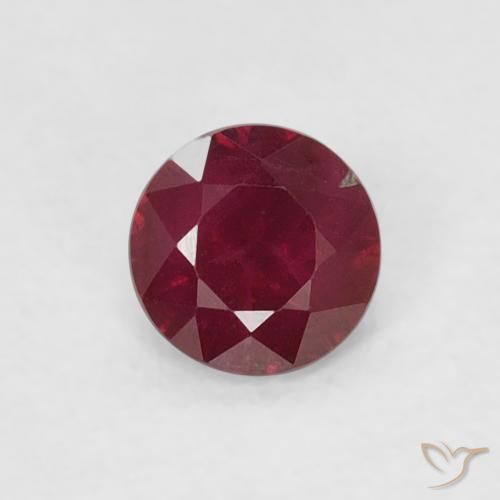 0.24ct 자연스러운 딥 레드 루비, 둥근, SI-I1