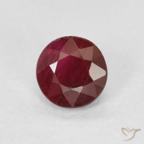 0.29ct 자연스러운 다크 레드 루비, 둥근, SI-I1