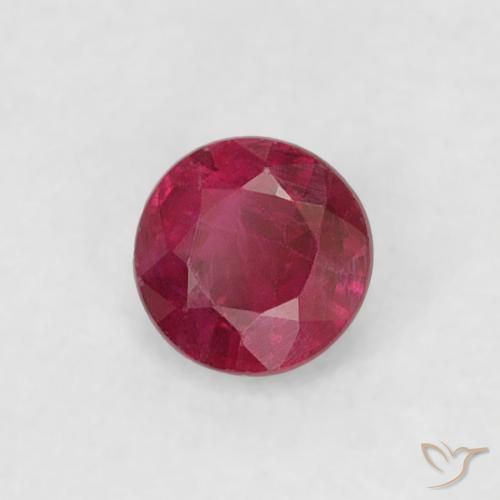 0.20캐럿 천연 Medium Dark-Red 루비, 둥근, VS
