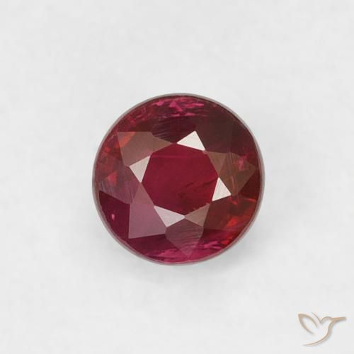 0.36ct 자연스러운 딥 레드 루비, 둥근, VS