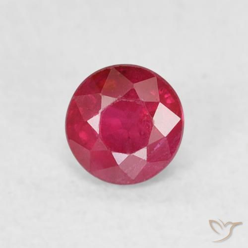 0.33ct 자연스러운 딥 크림슨 루비, 둥근, SI-I1