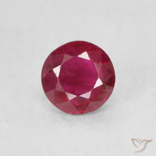 0.29ct 자연스러운 잼 레드 루비, 둥근, SI-I1
