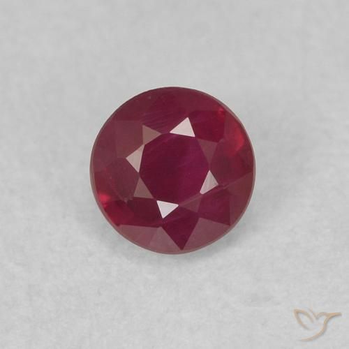 0.36ct 자연스러운 딥 레드 루비, 둥근, SI