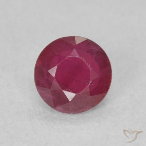 0.30ct 자연스러운 와인 레드 루비, 둥근, SI