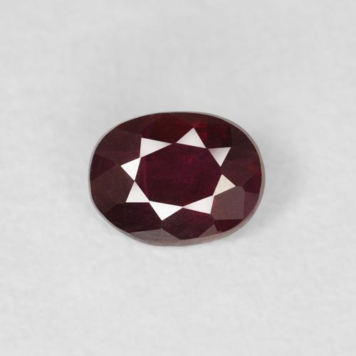 0.39ct 자연스러운 다크 레드 루비, 타원형, VS