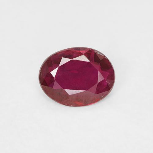 0.26ct 자연스러운 딥 레드 루비, 타원형, VVS-VS