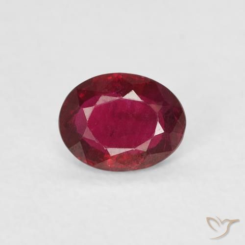 0.38ct 자연스러운 다크 레드 루비, 타원형, VVS-VS
