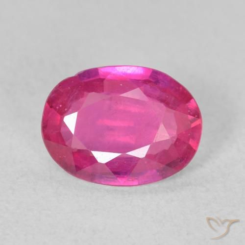 1.16ct 자연스러운 Medium Dark-Pink 루비, 타원형, VS