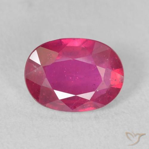 1.49ct 자연스러운 라이트 레드 루비, 타원형, VS