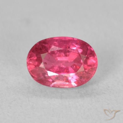 1.27ct 자연스러운 인텐스 핑크 루비, 타원형, VS