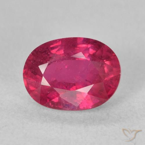 1.90ct 자연스러운 라이트 레드 루비, 타원형, VS