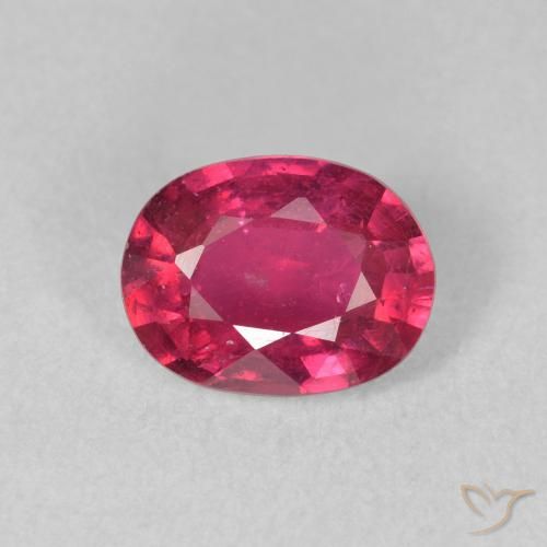 1.53ct 자연스러운 라이트 레드 루비, 타원형, VS