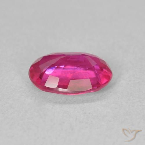 1.43캐럿 천연 Medium Dark-Pink 루비, 타원형, VS