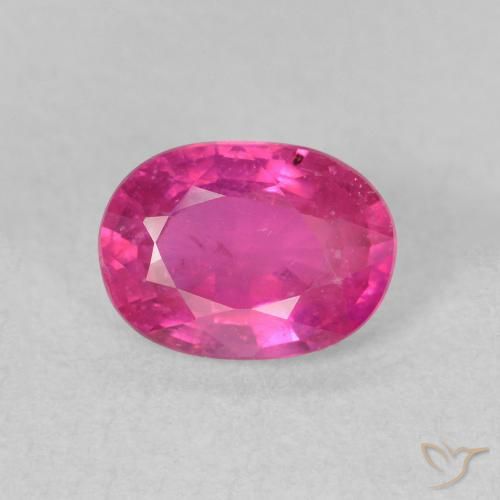 1.50ct 자연스러운 핫 핑크 루비, 타원형, VS