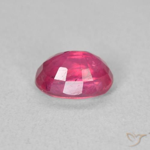 1.34캐럿 천연 Medium Dark-Pink 루비, 타원형, VS
